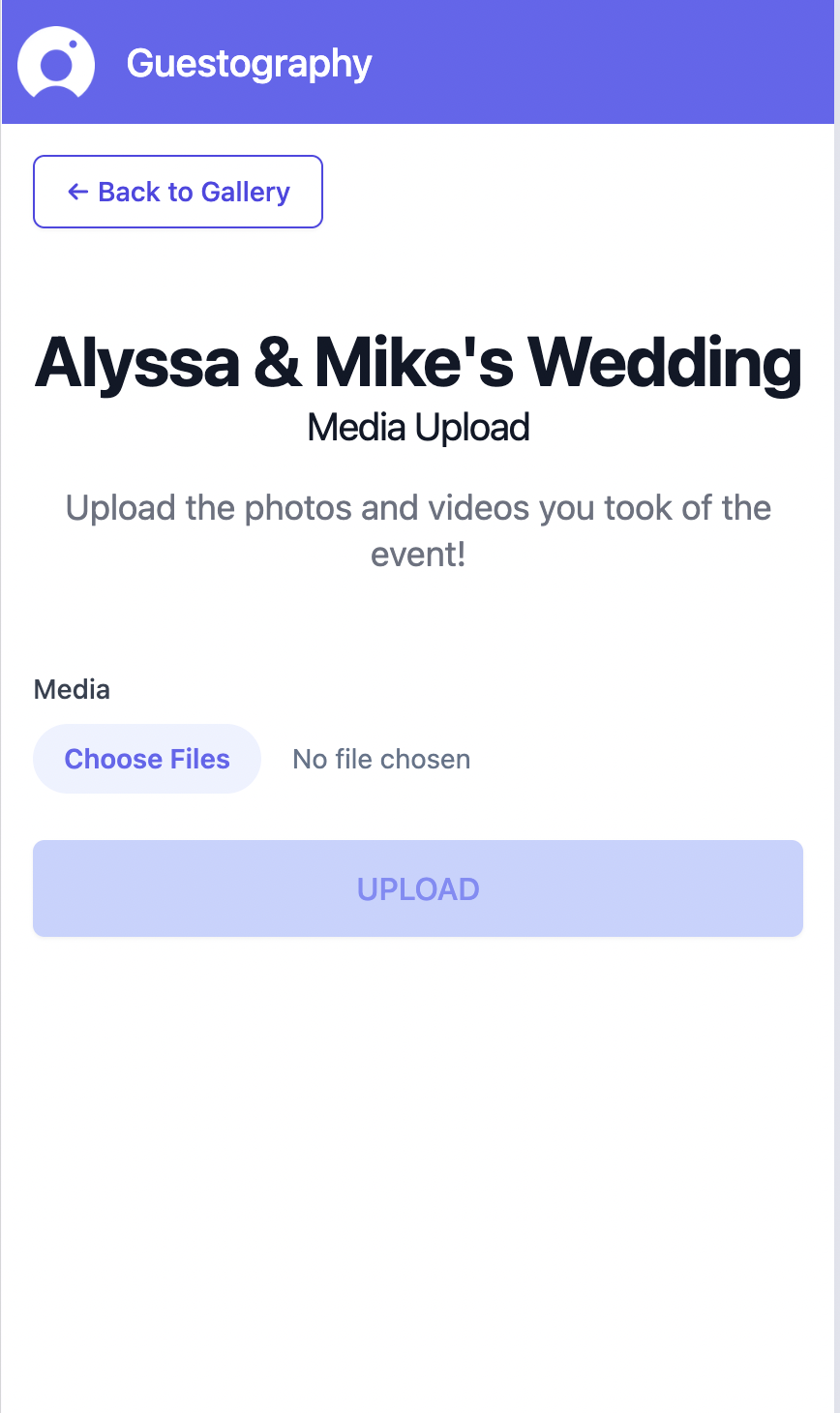 iPhone mockup with example guest text